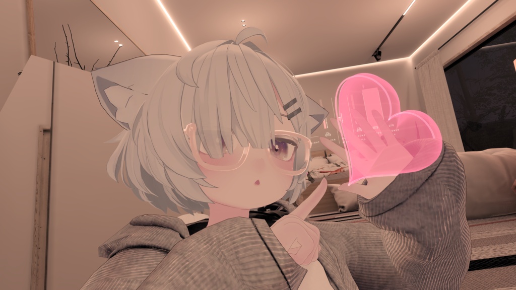 【VRChat PC/MA対応】HEART STRING|両手で引いて放つハートショットギミック