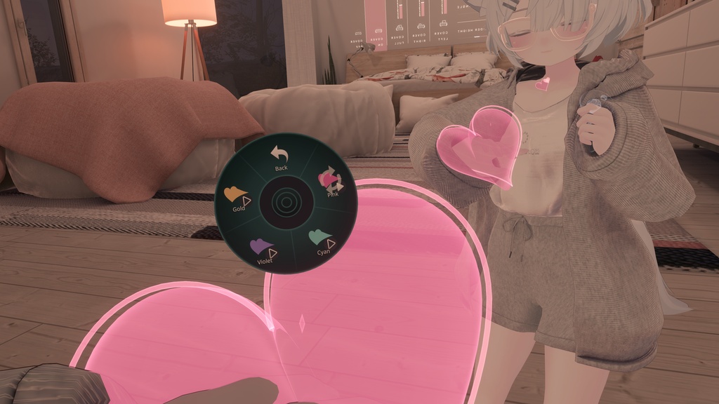 【VRChat PC/MA対応】HEART STRING|両手で引いて放つハートショットギミック