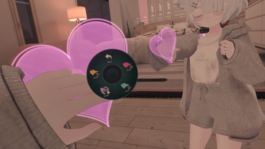 【VRChat PC/MA対応】HEART STRING|両手で引いて放つハートショットギミック