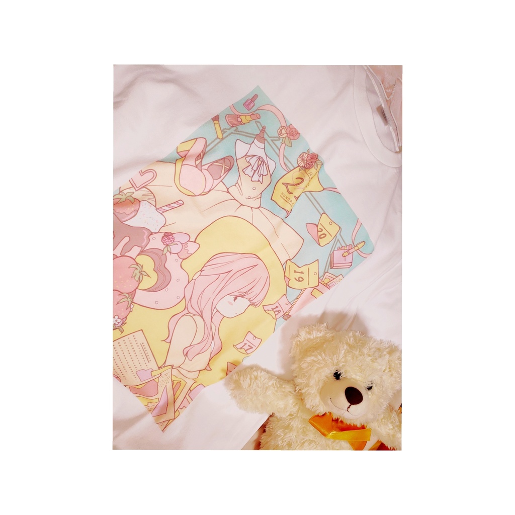 お菓子と女の子の日常Tシャツ