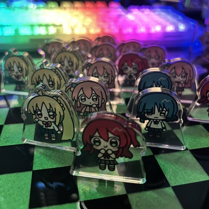 結束バンドアクリルブロック+シール