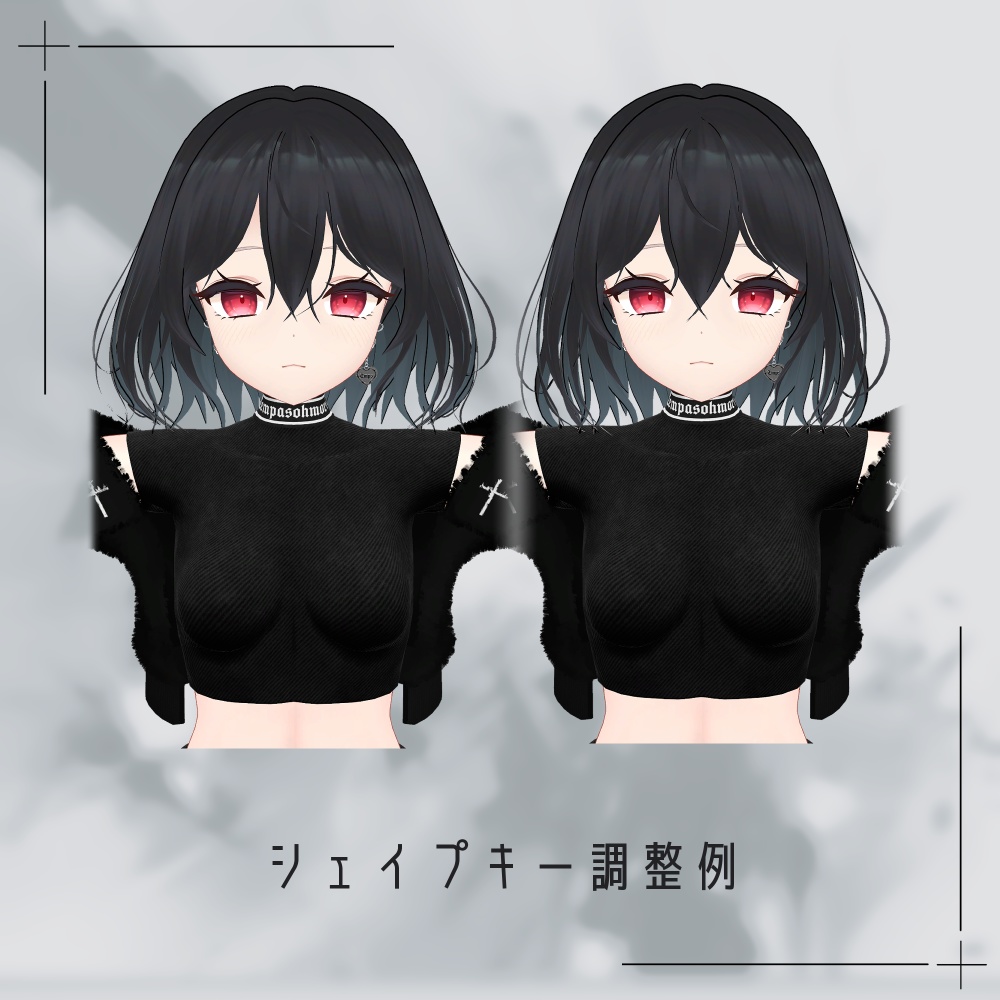 【VRChat髪型3Dモデル】Messy Bob