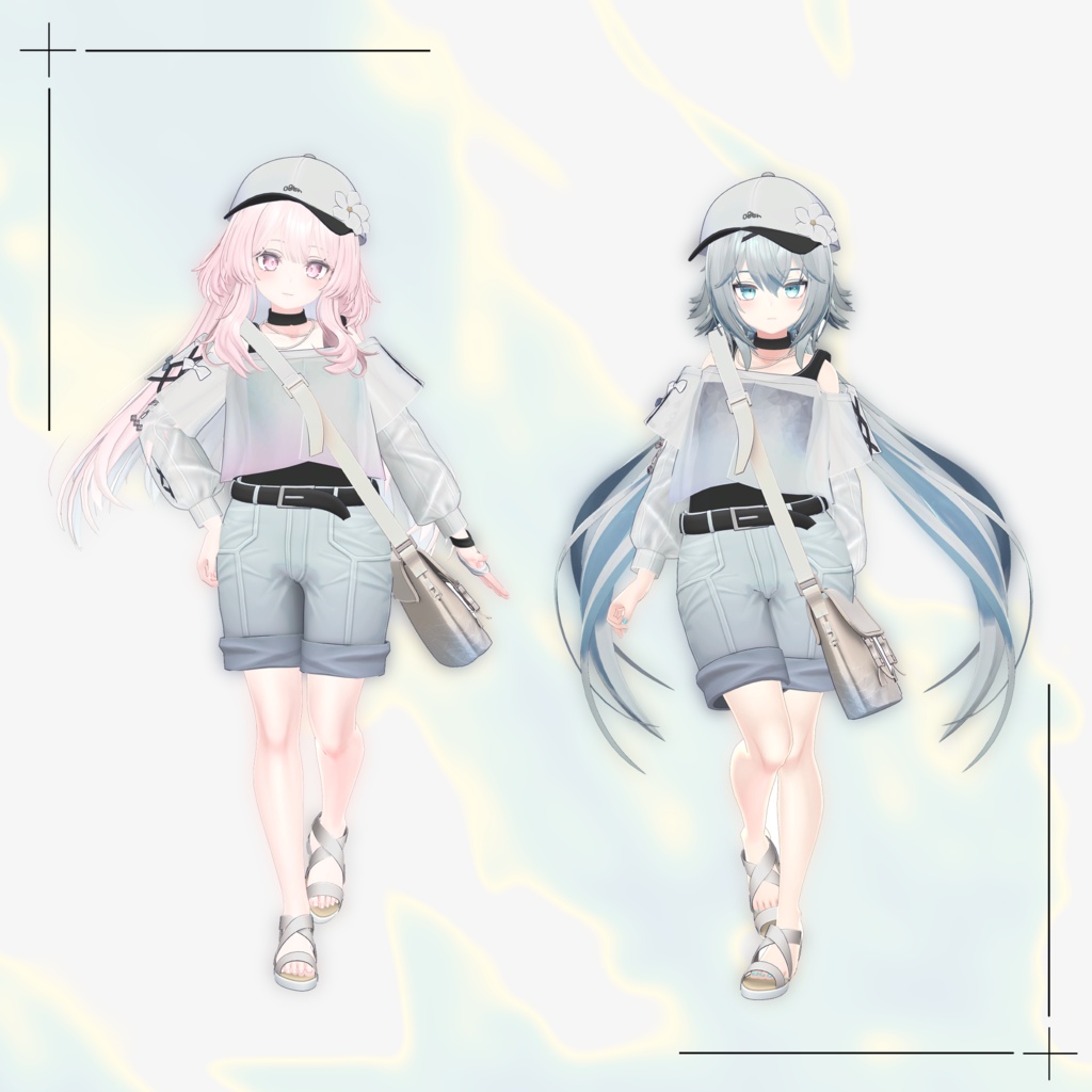 【14アバター対応】ホワイト・サマー コーデセット/WHITE SUMMER