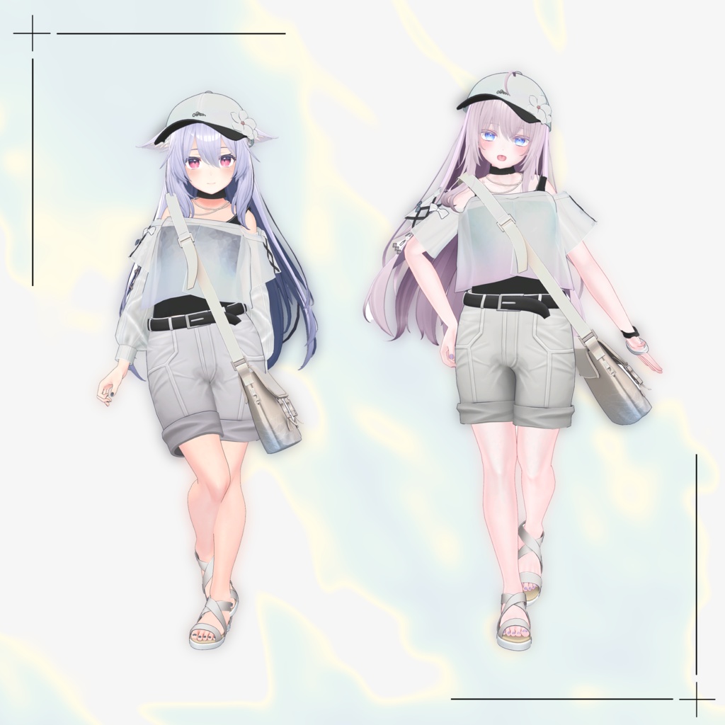 【14アバター対応】ホワイト・サマー コーデセット/WHITE SUMMER