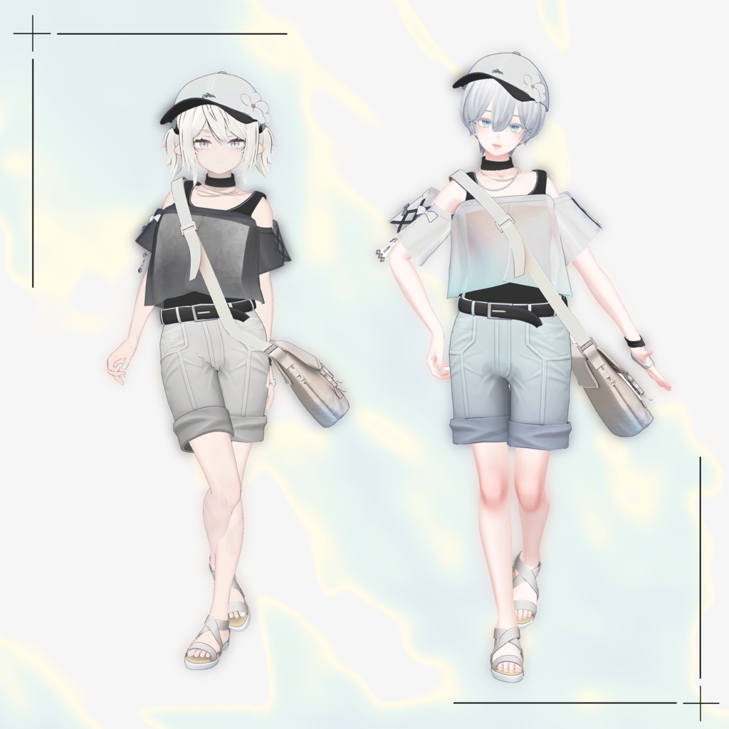 【14アバター対応】ホワイト・サマー コーデセット/WHITE SUMMER