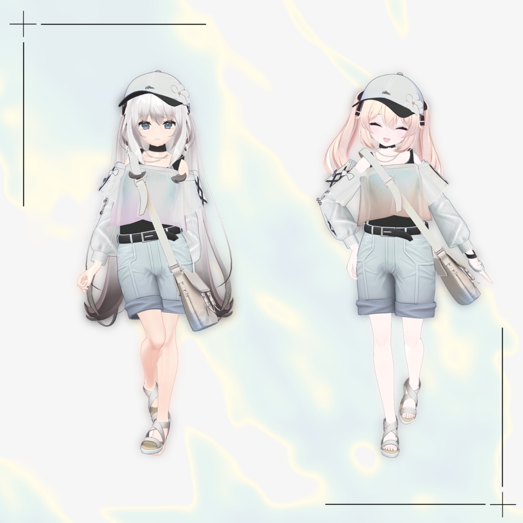 【14アバター対応】ホワイト・サマー コーデセット/WHITE SUMMER