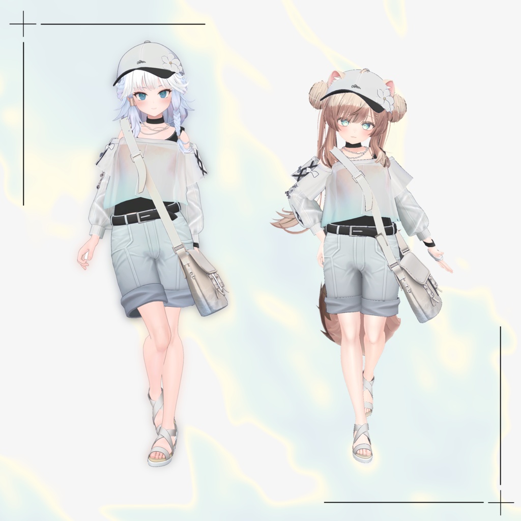 【14アバター対応】ホワイト・サマー コーデセット/WHITE SUMMER