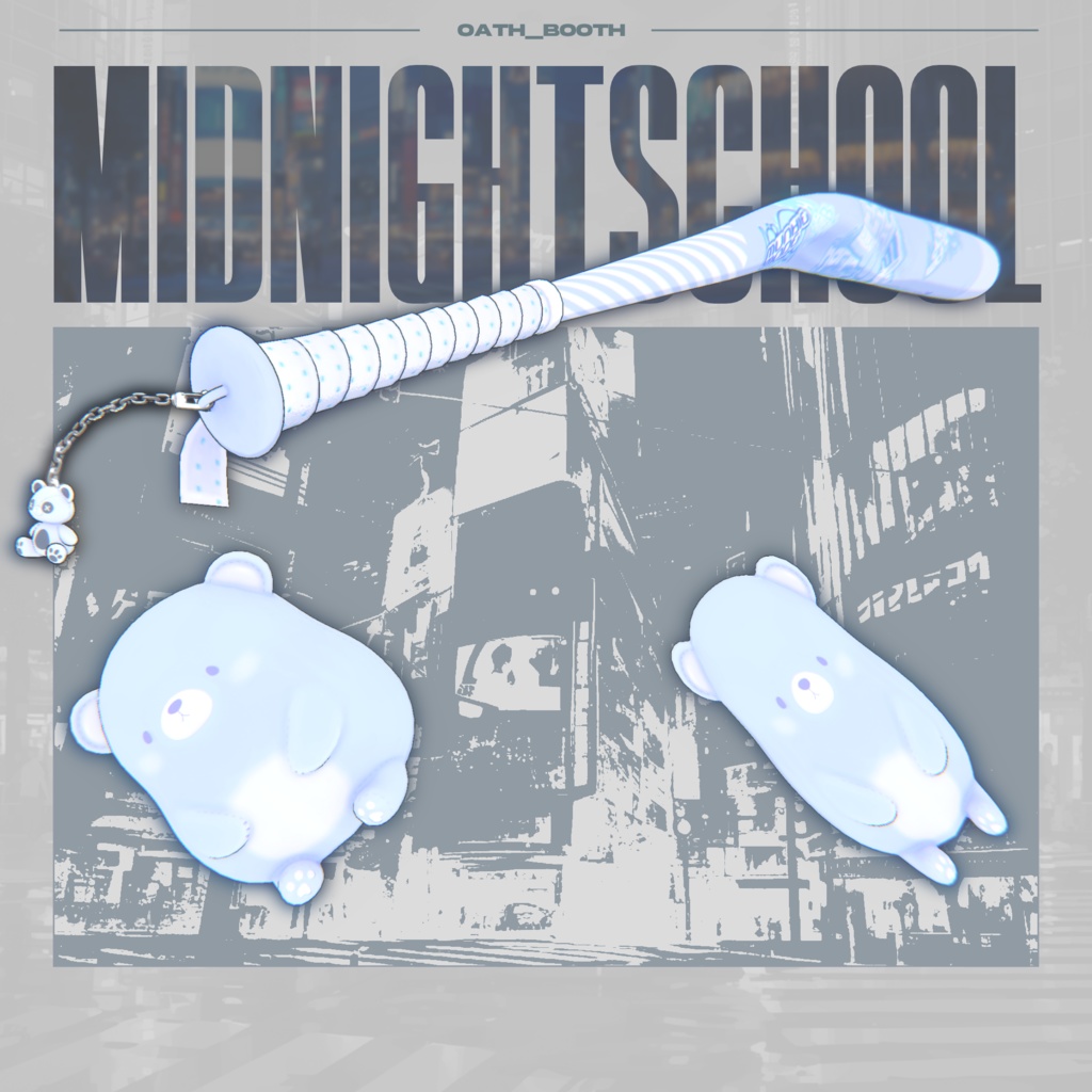 【複数アバター対応 3D衣装】ミッドナイトスクール