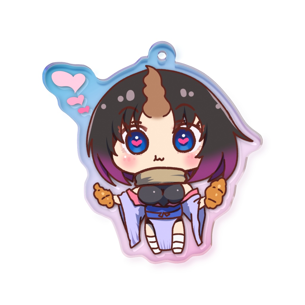 SD着物エルマちゃん(小林さんちのメイドラゴン)オーロラアクリルキーホルダー