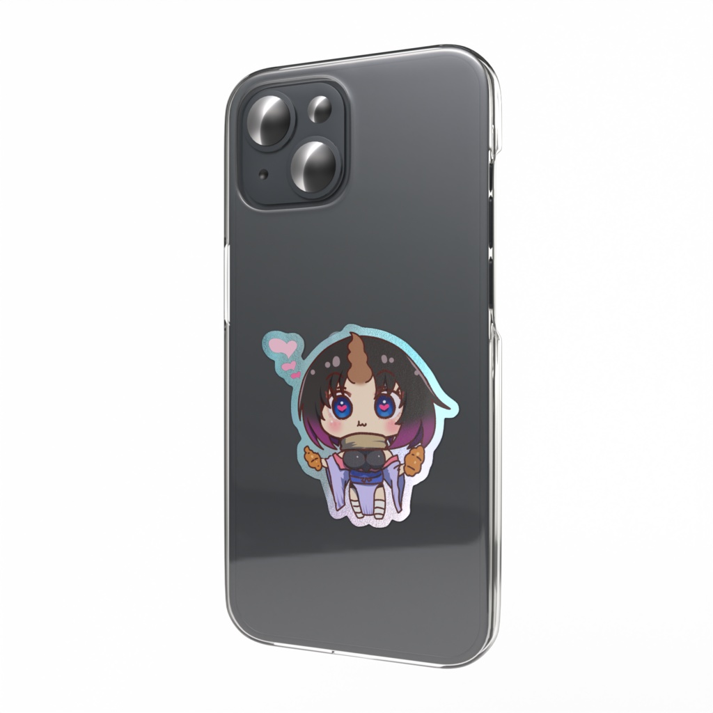 SD着物エルマちゃん(小林さんちのメイドラゴン)オーロラスマホステッカー