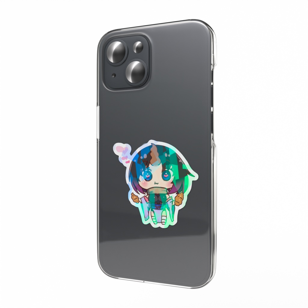 SD着物エルマちゃん（小林さんちのメイドラゴン）ホログラムスマホステッカー