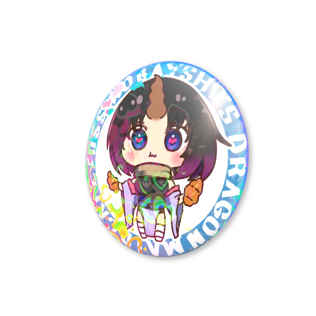 SD着物エルマちゃん(小林さんちのメイドラゴン)ホログラム缶バッジ