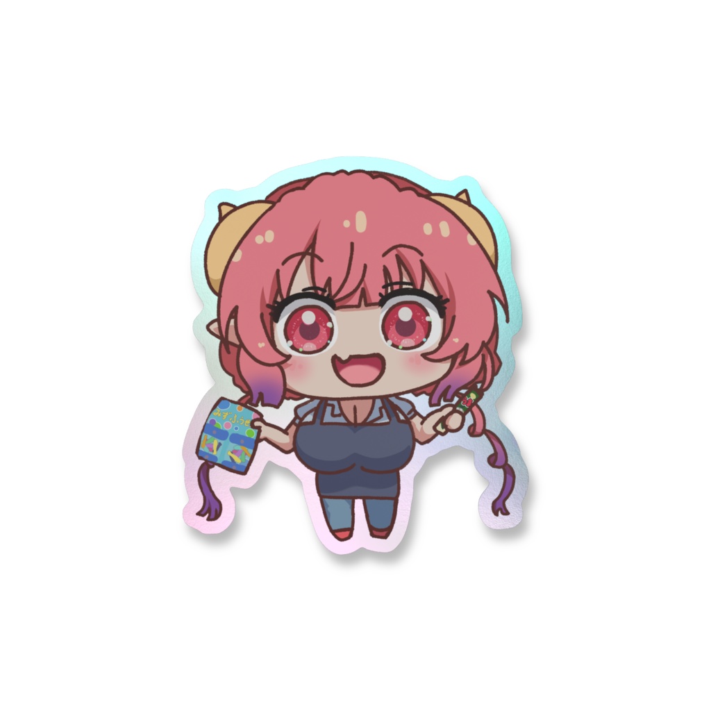 SDエプロンイルル(小林さんちのメイドラゴン)オーロラスマホステッカー