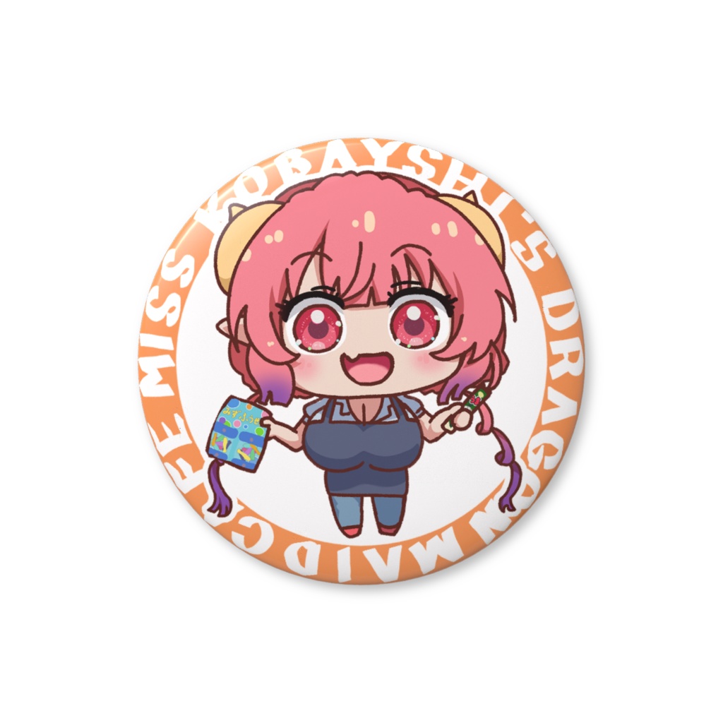 SDエプロンイルル(小林さんちのメイドラゴン)缶バッジ(バリュー)