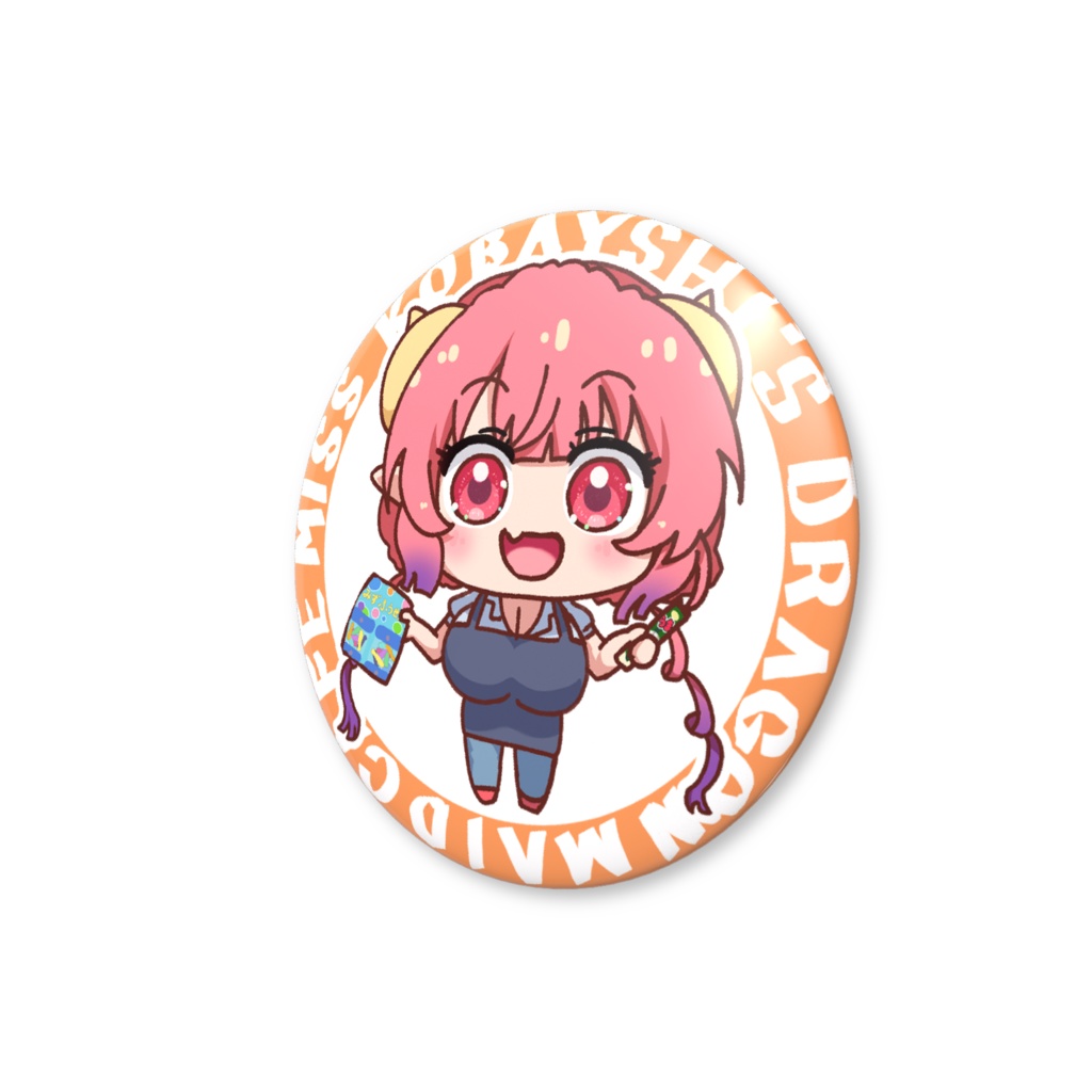 SDエプロンイルル(小林さんちのメイドラゴン)缶バッジ(バリュー)