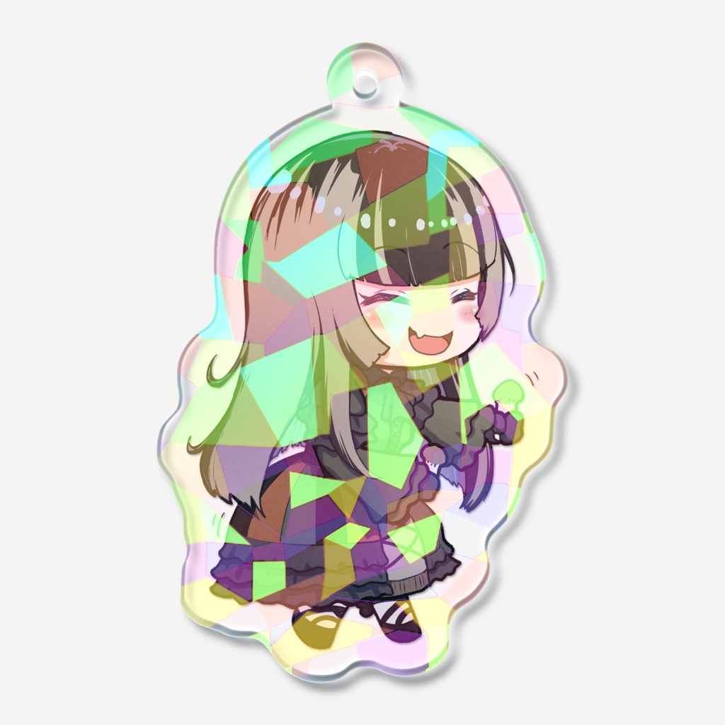 [非公式] ちょっとまつたけ　SDらでんちゃん ホログラムアクリルキーホルダー[儒烏風亭らでん]