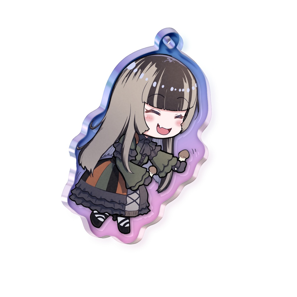 [非公式] ちょっとまつたけ　SDらでんちゃん オーロラアクリルキーホルダー[儒烏風亭らでん]