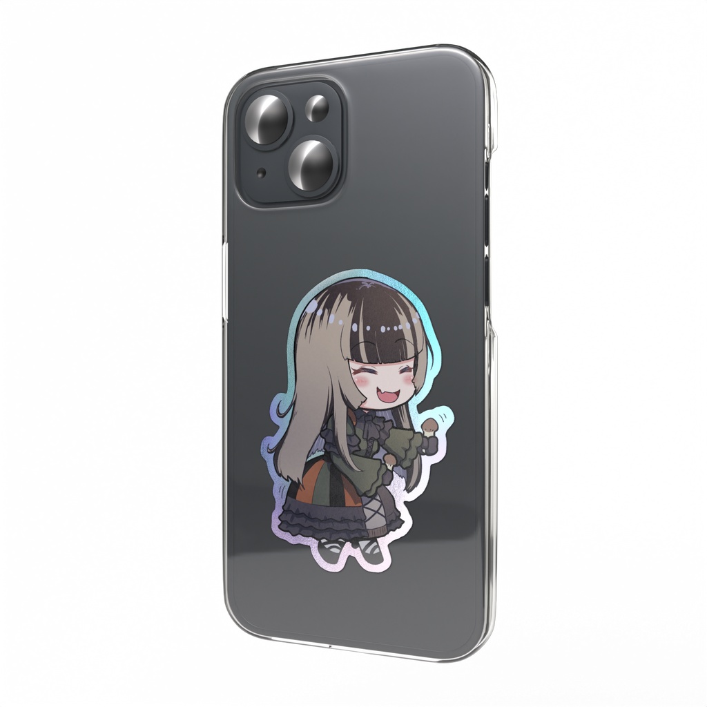 [非公式] ちょっとまつたけ　SDらでんちゃん オーロラスマホステッカー [儒烏風亭らでん]
