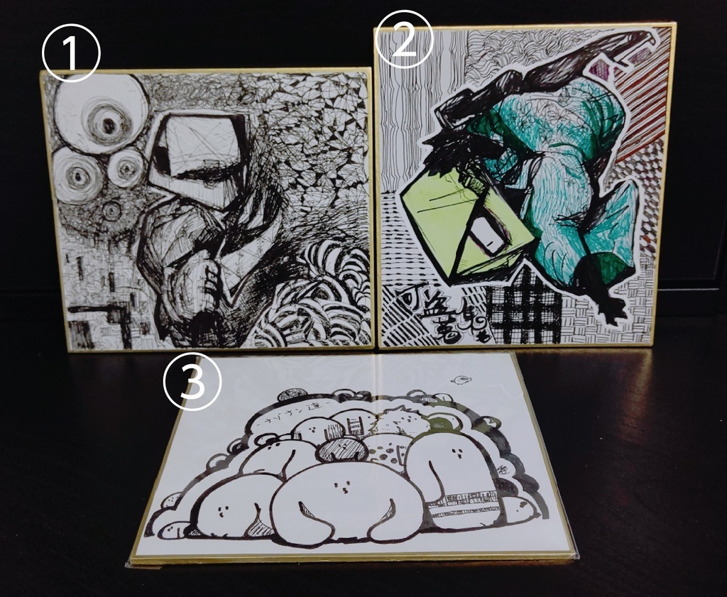 創作キャラのミニ色紙