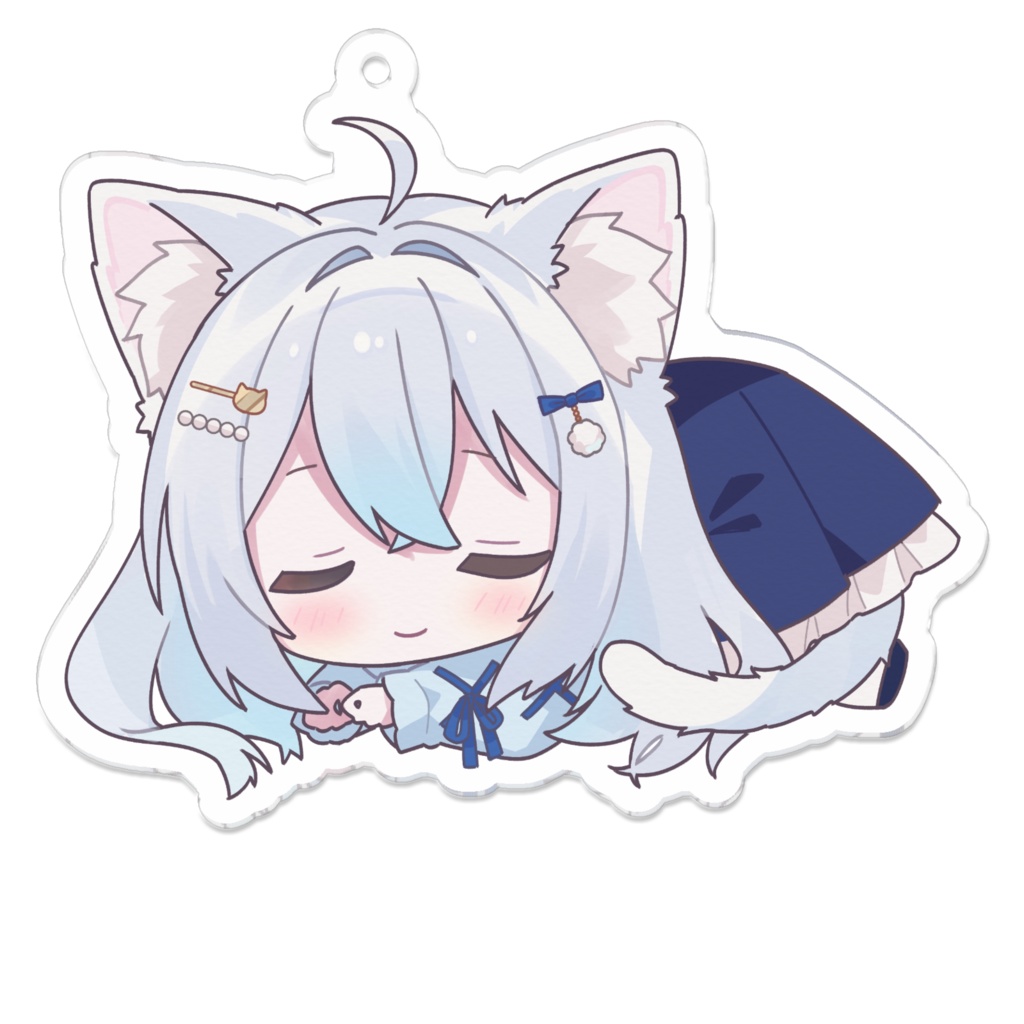 ミニキャラ(寝る猫)・アクリルキーフォルダー