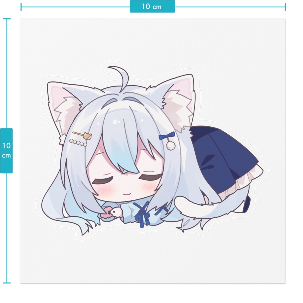 ミニキャラ(寝る猫)・ステッカー