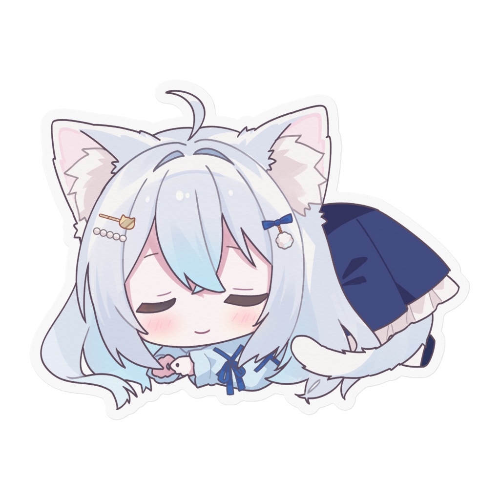 ミニキャラ(寝る猫)・ステッカー