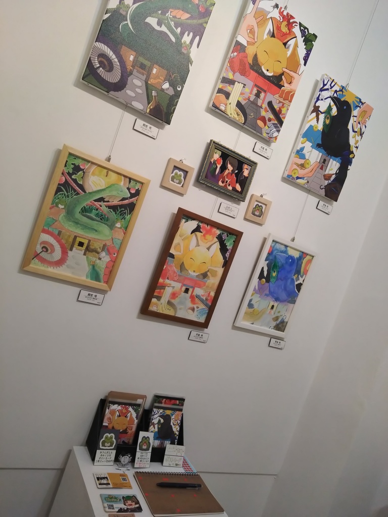 F4サイズキャンバス「赤狐・明」