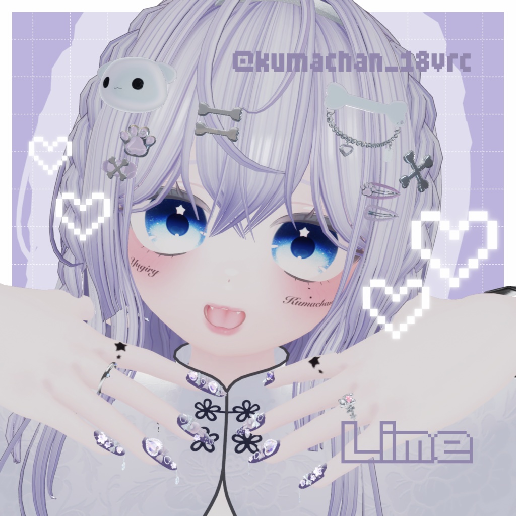 【MA対応】VRChat用hair accessory Pop-Puppy【全アバター対応】