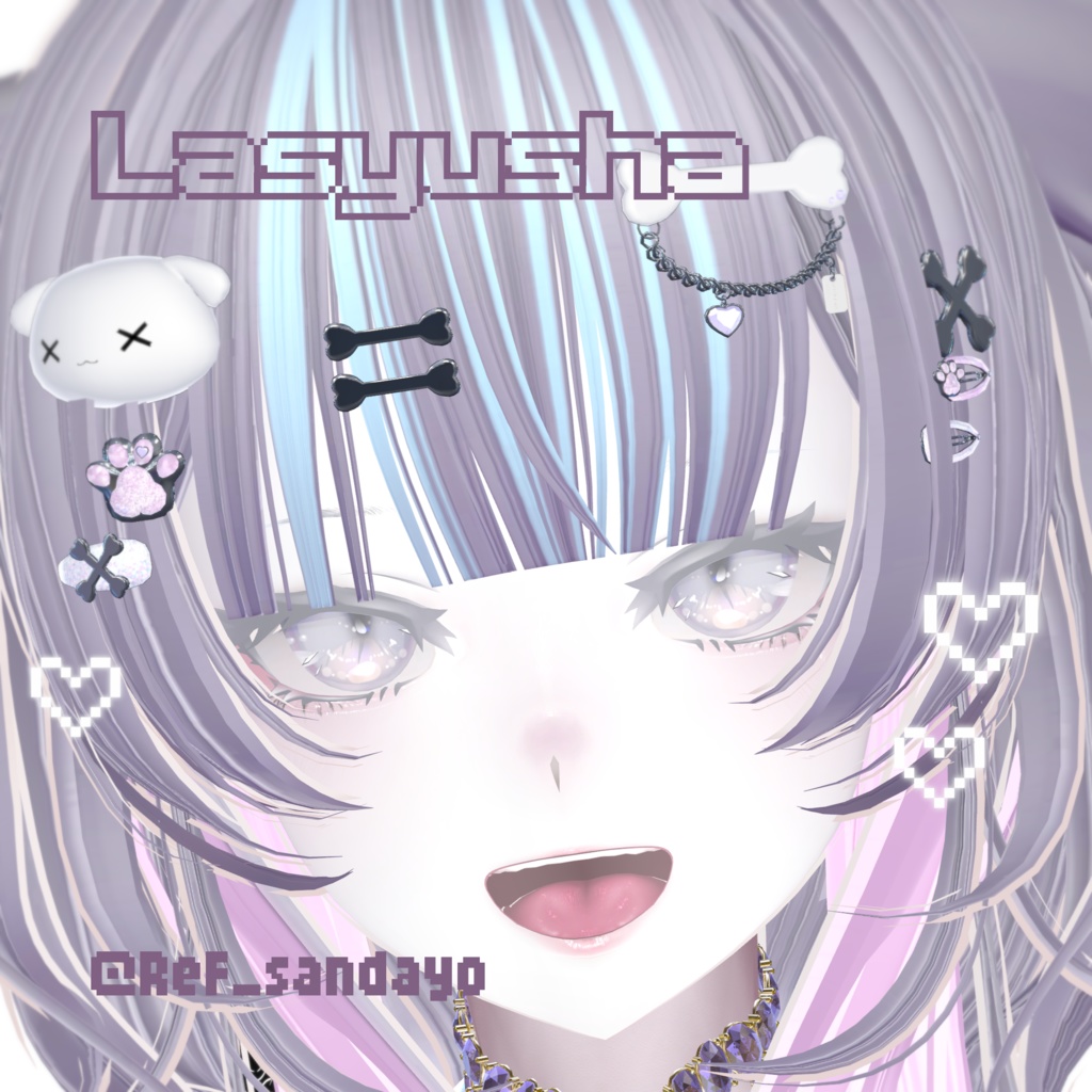 【MA対応】VRChat用hair accessory Pop-Puppy【全アバター対応】