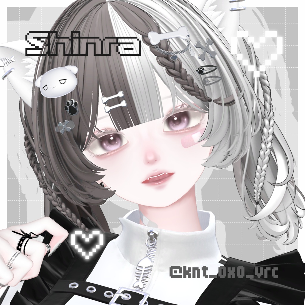 【MA対応】VRChat用hair accessory Pop-Puppy【全アバター対応】