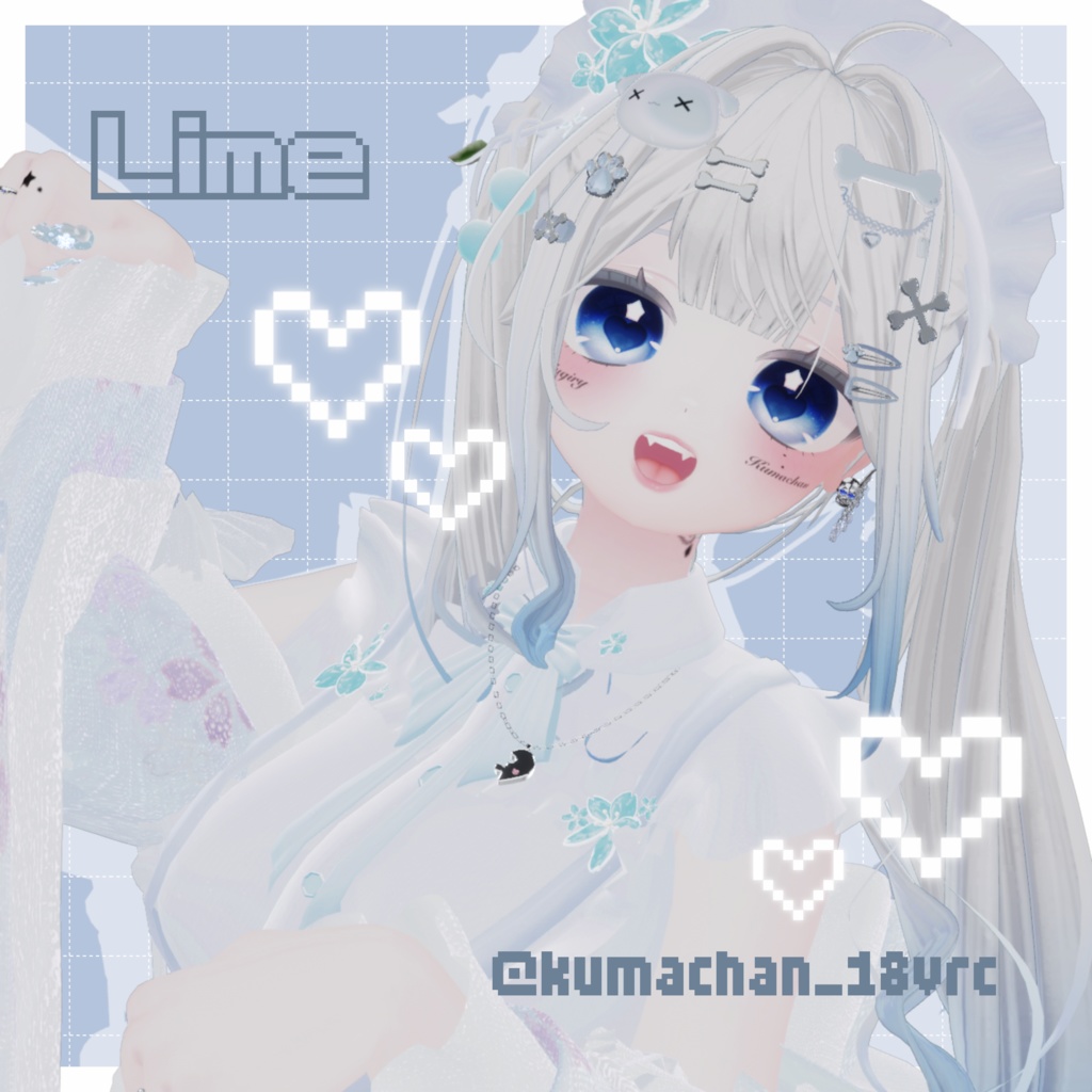 【MA対応】VRChat用hair accessory Pop-Puppy【全アバター対応】