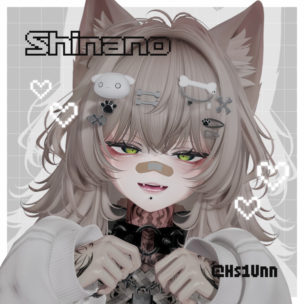 【MA対応】VRChat用hair accessory Pop-Puppy【全アバター対応】