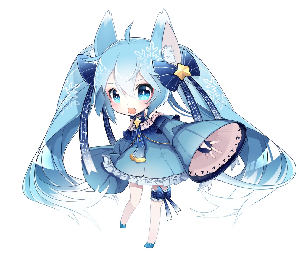 雪ミク2017キツネ耳verアクリルフィギュア