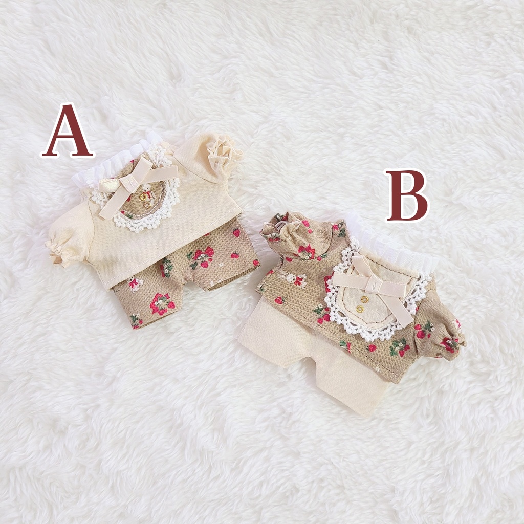 フリル襟ズボンセット(うさぎ柄)