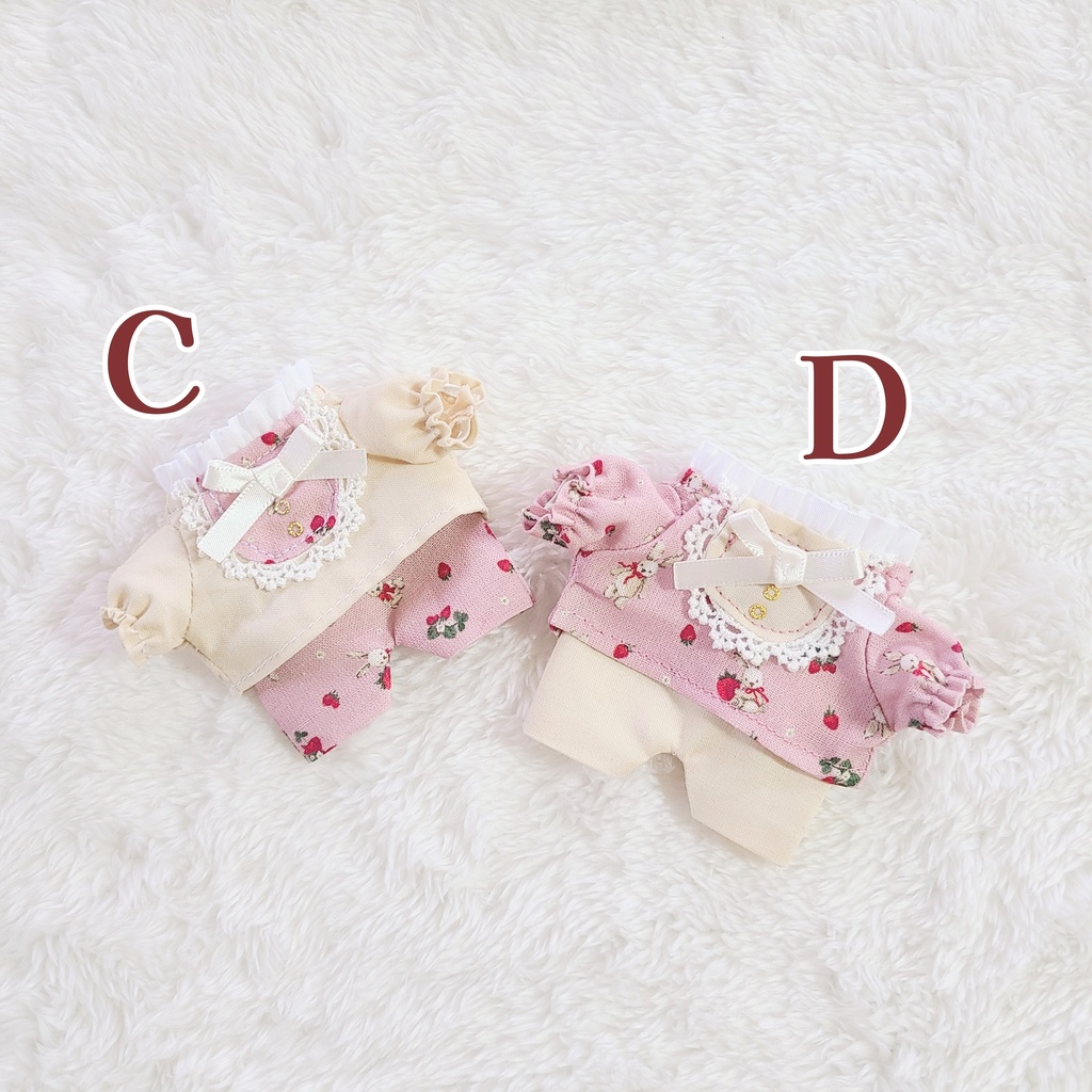 フリル襟ズボンセット(うさぎ柄)