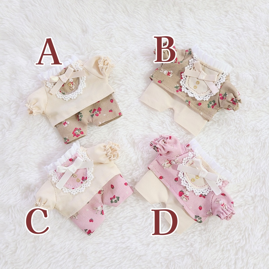 フリル襟ズボンセット(うさぎ柄)