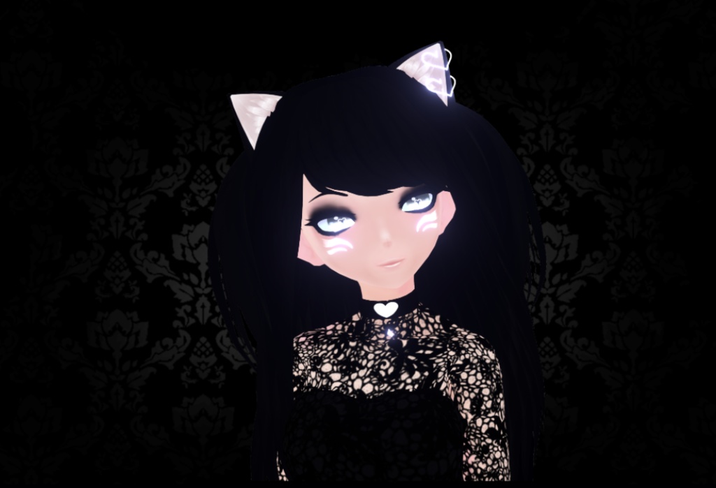 Cat/Dog/Wolf/Fox | Heart FBX ONLY| Earrings | VRChat | VRoid | Avatar Accessories | Jewelry | FBX
