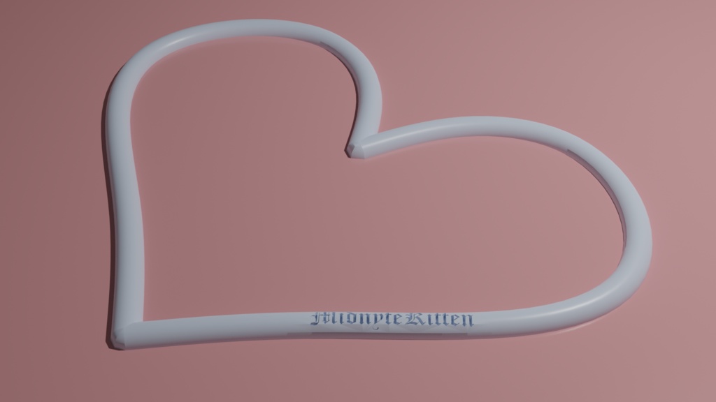 Cat/Dog/Wolf/Fox | Heart FBX ONLY| Earrings | VRChat | VRoid | Avatar Accessories | Jewelry | FBX