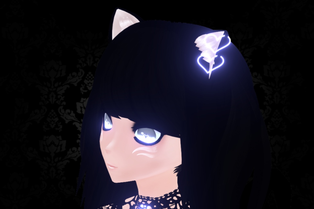 Cat/Dog/Wolf/Fox | Heart FBX ONLY| Earrings | VRChat | VRoid | Avatar Accessories | Jewelry | FBX
