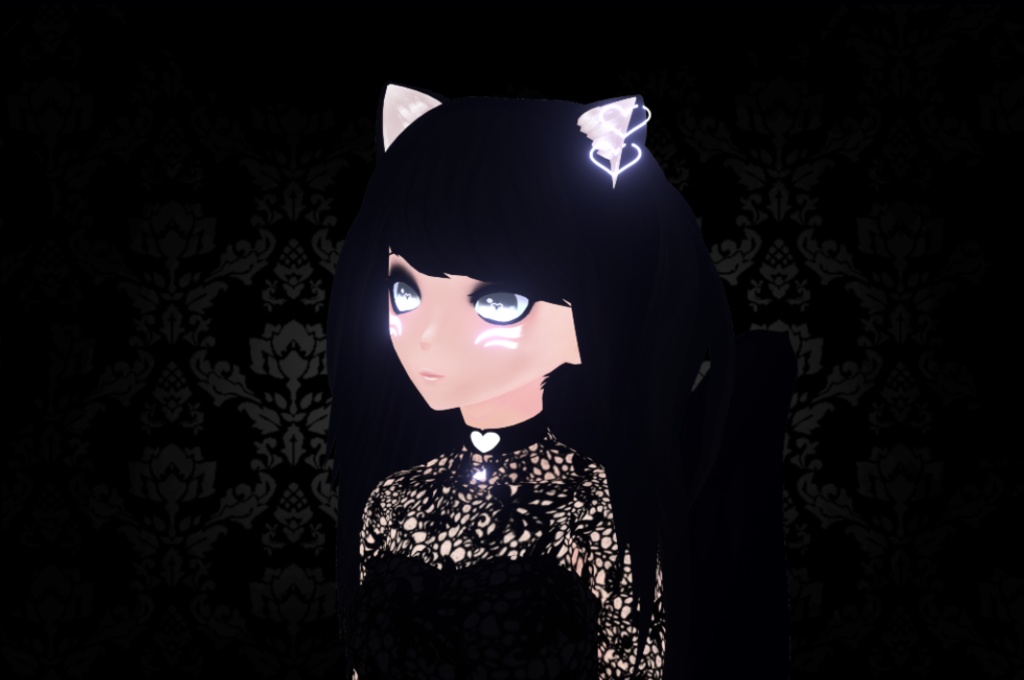 Cat/Dog/Wolf/Fox | Heart FBX ONLY| Earrings | VRChat | VRoid | Avatar Accessories | Jewelry | FBX