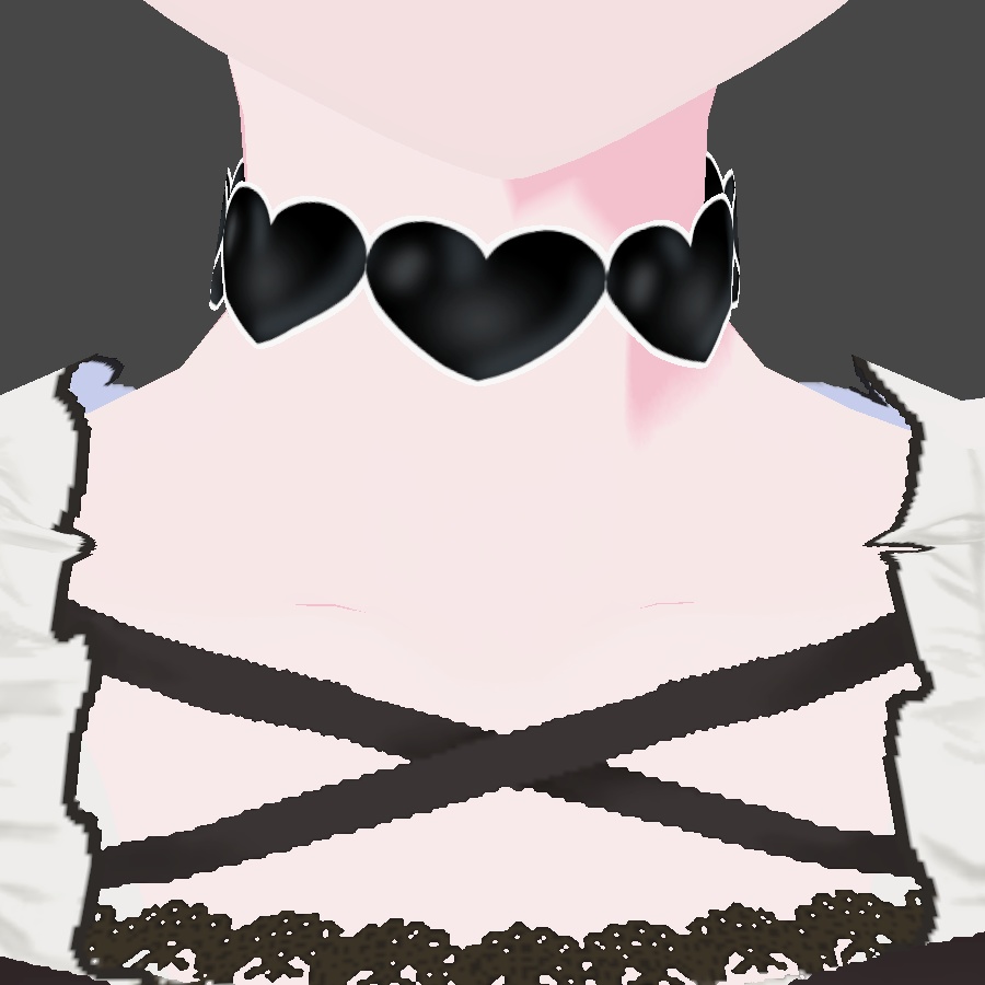 VRoid Collar | Choker | Necklace | "Hair Textures" | Various Colors | Pearl | Necklace | 首飾り