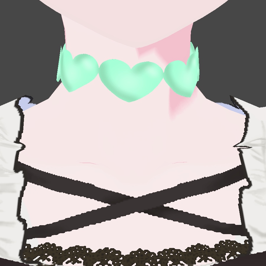 VRoid Collar | Choker | Necklace | "Hair Textures" | Various Colors | Pearl | Necklace | 首飾り