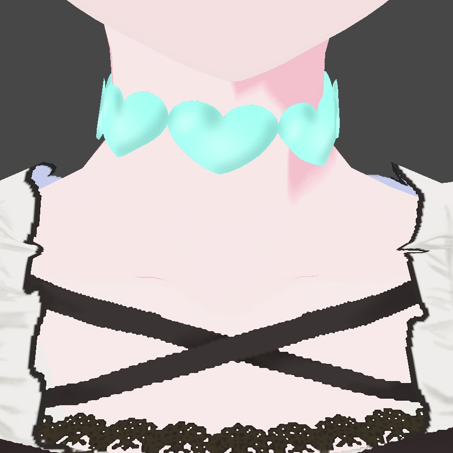 VRoid Collar | Choker | Necklace | "Hair Textures" | Various Colors | Pearl | Necklace | 首飾り