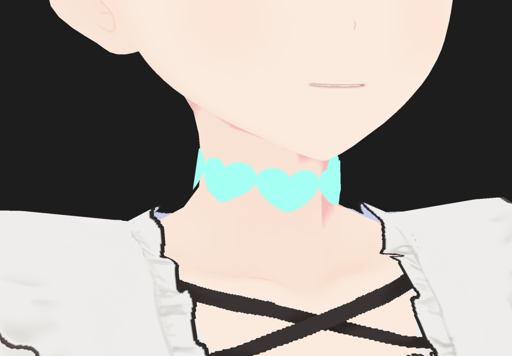 VRoid Collar | Choker | Necklace | "Hair Textures" | Various Colors | Pearl | Necklace | 首飾り