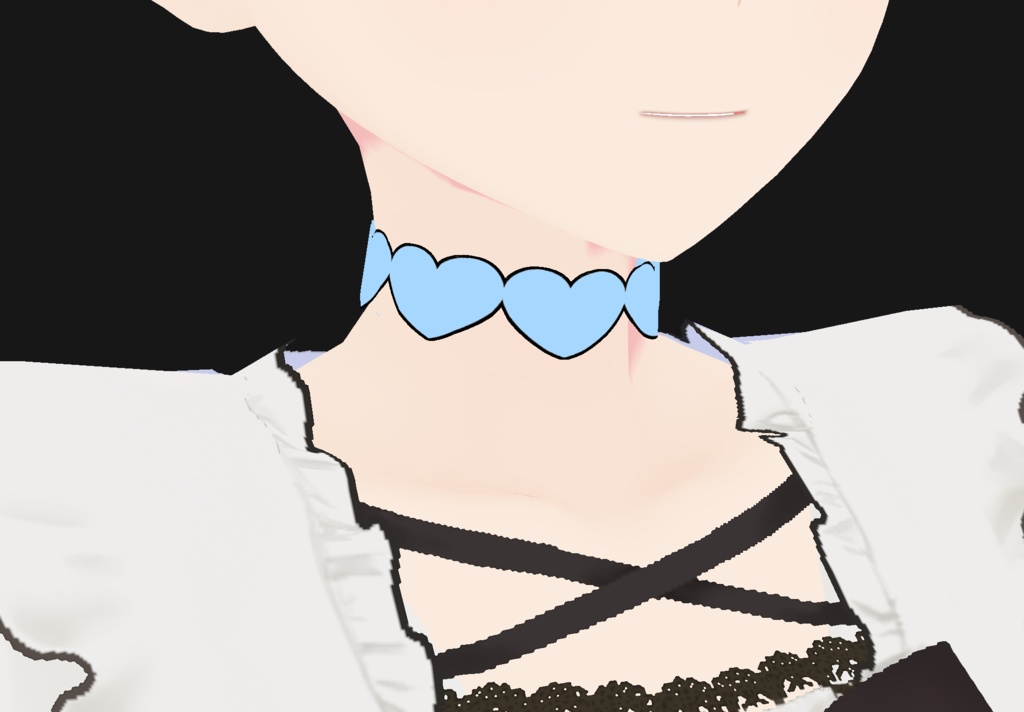 VRoid Collar | Choker | Necklace | "Hair Textures" | Various Colors | Pearl | Necklace | 首飾り