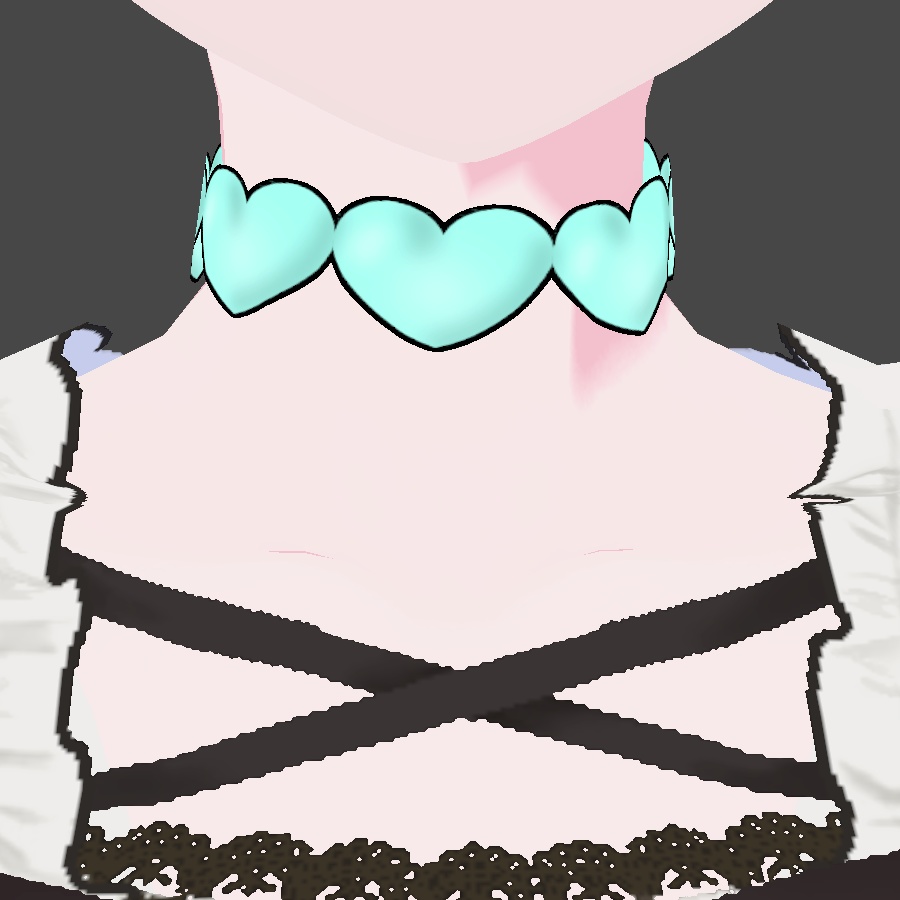 VRoid Collar | Choker | Necklace | "Hair Textures" | Various Colors | Pearl | Necklace | 首飾り