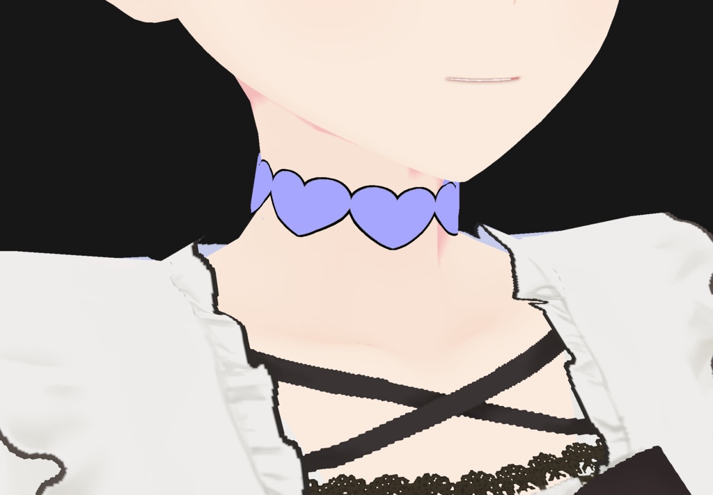 VRoid Collar | Choker | Necklace | "Hair Textures" | Various Colors | Pearl | Necklace | 首飾り