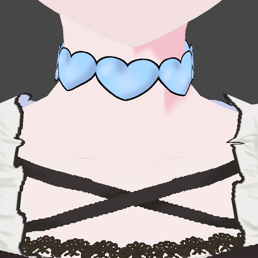 VRoid Collar | Choker | Necklace | "Hair Textures" | Various Colors | Pearl | Necklace | 首飾り