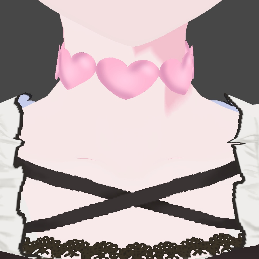 VRoid Collar | Choker | Necklace | "Hair Textures" | Various Colors | Pearl | Necklace | 首飾り