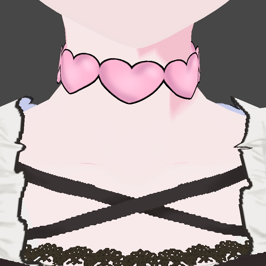 VRoid Collar | Choker | Necklace | "Hair Textures" | Various Colors | Pearl | Necklace | 首飾り